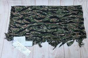 aa0171/未使用品 ジョンローレンスサリバン CAMO JACQUARD SHAWL JOHNLAWRENCESULLIVAN カモジャガードショールマフラー 