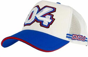 ★送料無料★Andrea Dovizioso #04 Gear Motorcycle Trucker Cap アンドレアドビツィオーゾ メッシュキャップ 帽子 ホワイト