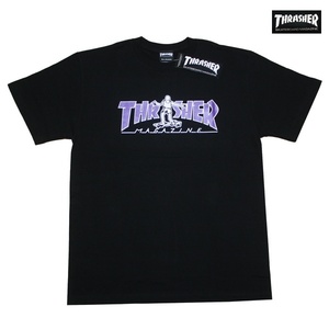 新品 THRASHER Tシャツ XLサイズ スラッシャー スケーター スケボー ストリート ブラック 黒 TH91245