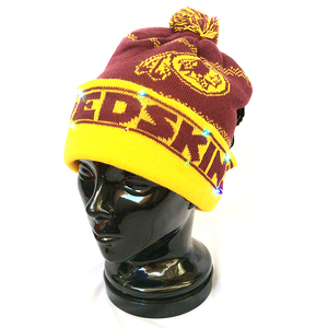 NFL ワシントン レッドスキンズ WASHINGTON REDSKINS LED ニットキャップ ビーニー ボンボン FOCO 74