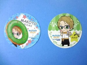 非売品/アニメイトカフェ アニカフェ 限定★あんさんぶるスターズ！/あんスタ コースター 2種 遊木真 Trickstar★送料250円～