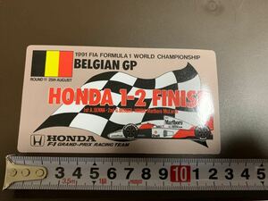  McLAREN Honda 1991 year Belgium GP 1-2 finish sticker Senna &be Luger MP4/6 F1 sticker 