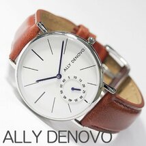 【アリーデノヴォ ALLY DENOVO】HERITAGE SMALL クォーツ ホワイト ブラウン メンズ　AF5001-2_画像3