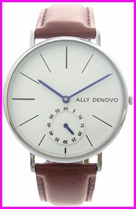 【アリーデノヴォ ALLY DENOVO】HERITAGE SMALL クォーツ ホワイト ブラウン メンズ　AF5001-2