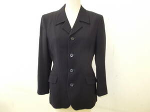 a657*JPRESS jacket * size 7 4.. pin dot pattern navy color series J Press tailored jacket Onward . mountain wool material 3B