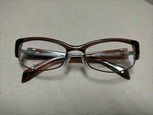 未使用 増永眼鏡㈱ THE　MASUNAGA サーモントブロー系 眼鏡 メガネフレーム サイズ: 53□18-135　クリアブラウン系