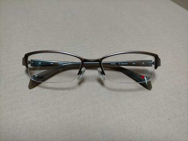 未使用 増永眼鏡㈱ TOKI 異素材コンビネーション　ナイロール　 眼鏡 メガネフレーム サイズ: 52□18-140　ブラウン系