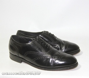 フローシャイム FLORSHEIM 20364 ウィングチップ オックスフォード ビジネス シューズ 8.5 EEE 約26.5cm インド製 中古 美品