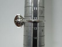 D11-28 アクセサリー 指輪 リング シルバー 925 銀製 12～13号 内径16.5mm 装飾部巾11mm 色石 ヴィンテージ_画像5