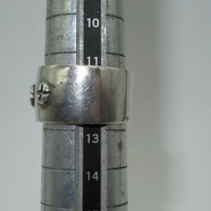 D11-26 アクセサリー 指輪 リング シルバー 925 銀製 13号 内径17mm 装飾部巾11mm ヴィンテージ シンプルデザインの画像5