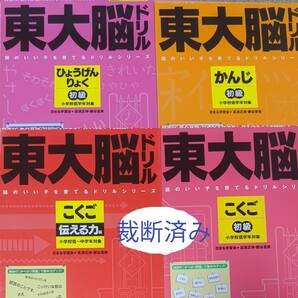 【裁断済】東大脳ドリル こくご初級/伝える力/ひょうげんりょく初級/かんじ初級 / 花まる学習会 高濱正伸 ※発送は15日以降