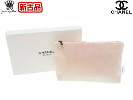 【New 新品】シャネル CHANEL ノベルティ コスメポーチ ペールピンク MAKEUP パイル生地 化粧品入れ 元箱付き