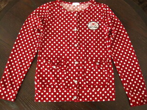 CRT CUTIE crtcutie dot pattern cardigan 160 red 