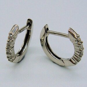 PC1385:Pt diamond soft hat earrings 