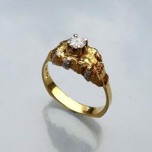 R188:K18YG/Pt diamond ring (#11.5)