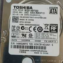 即日発送 送料198円 ★TOSHIBA MQ01ABF050 500GB 2.5インチ内蔵 HDD ハードディスク ★動作保証 管 HG198_画像6