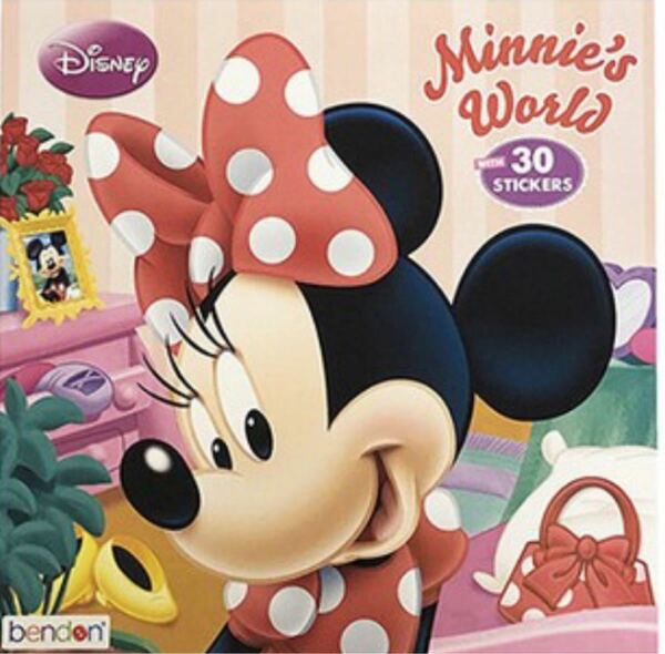 新入荷　ミニー　シール付き絵本 （minnie's world）