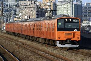鉄道写真　東日本旅客鉄道（JR東日本）　中央快速線　201系　オレンジ　Ｌサイズ