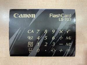 Canon FlashCard LS-707 USED キヤノン フラッシュカード Electoronic Caliculator 計算機 カード電卓 PIXEL FORUM '91