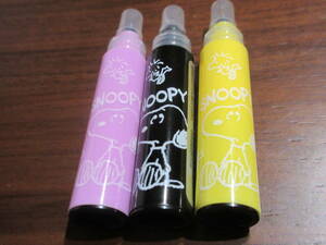 * Snoopy superfine water-based pen 3 pcs set purple black yellow purple black yellow color lovely small size made in Japan rare rare * new goods unopened unused 