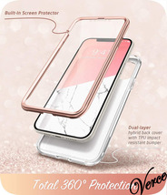 i-Blason Cosmoシリーズ iPhone12 mini ケース 5.4インチ マーブル 女性向け 液晶保護フレーム TPU 耐衝撃 全面保護 高級感 おしゃれ_画像2