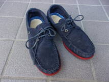 トミーヒルフィガー スエード デッキシューズ プレップワールド US8 tommy hilfiger the prep world ネイビー suede レザー_画像8