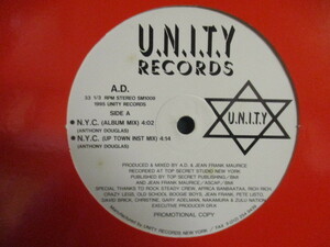 A.D. ： N.Y.C. 12'' c/w Too Hot Too Handle / Keep It Real // AD / 落札5点で送料無料