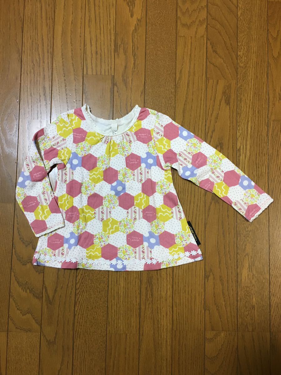 アプレレクール サニーランドスケープ モックネックTシャツ 長袖T