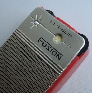 ビンテージ FUSION 6TRANSISTOR RADIO トランジスタラジオ 動作不良品 日本製 レトロ　VINTAGE スペースエイジ 60s 70s 