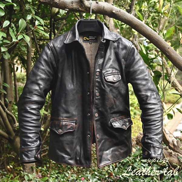 アニメショート Tenderloin T-Hide M ホースハイドカーコート 茶芯