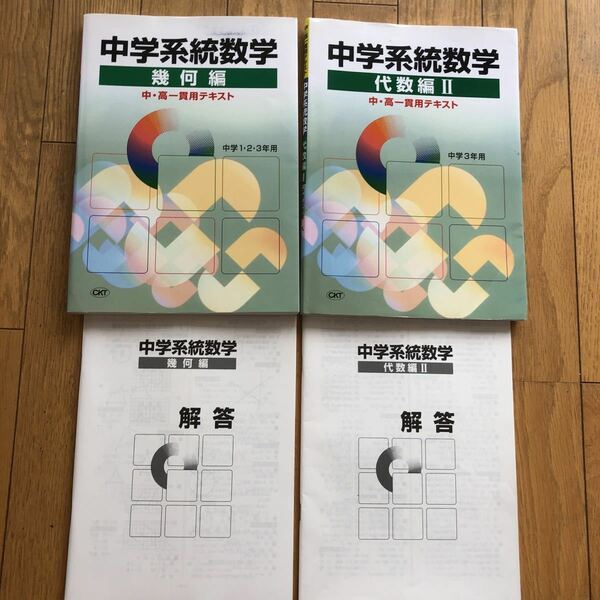 ★★(送料込) 中学系統数学　幾何/代数編 中高一貫用テキスト2冊セット