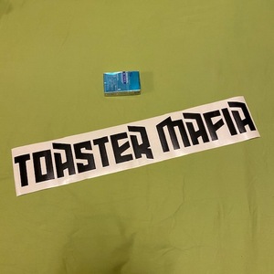 トースターマフィア バナー抜きステッカー 黒 Toaster mafia UK★USDM キューブ bB アルファード フォレスター ハイエース VWBUS