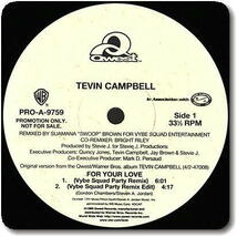 【○46】Tevin Campbell/For Your Love (Vybe Squad Party Remix)/12''/US Promo Only/New Jack Swing/Suamana Brown_画像2