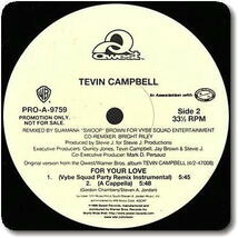 【○46】Tevin Campbell/For Your Love (Vybe Squad Party Remix)/12''/US Promo Only/New Jack Swing/Suamana Brown_画像3