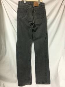 90s USA製 LEVI'S リーバイス 501 501-0658 BLACK DENIM 先染め ブラックデニム W31 L36 (L-5-8)