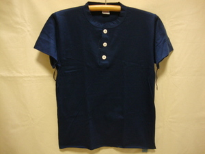 価格￥3.740- ヘルスニット【Healthknit】906S ヘンリーネック Tシャツ-半袖☆color【NAVY】size【M】U.S.A綿/正規新品