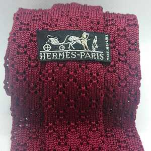 * стандартный товар HERMES Hermes крюк плетеный сетка галстук ... без коробки . прекрасный товар 