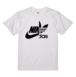 ナイダス キッズTシャツ　3枚セット　120サイズ　ホワイト×(ブラック&ライトピンク&ロイヤルブルー)