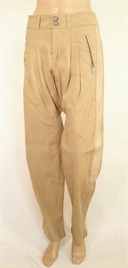 *90%OFF new goods twin set TWIN-SET sarouel pants flax × cotton price 41,800 jpy ( tax included ) size 28(XL)(W76) beige LPT1325