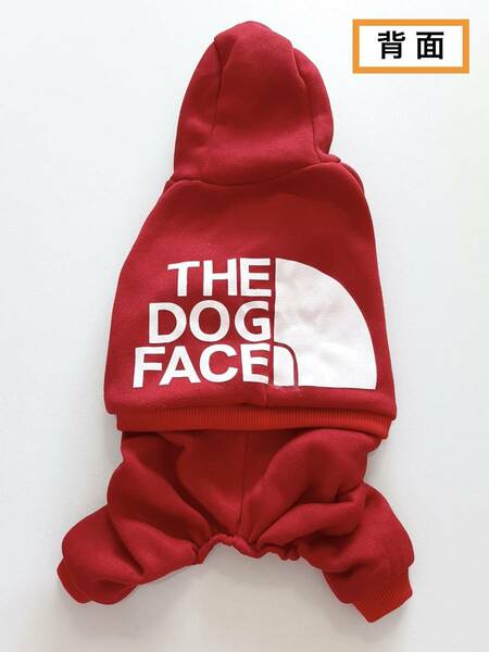 《レア 新品 THE DOG FACE パーカー ロンパース つなぎ レッド 送料込み》