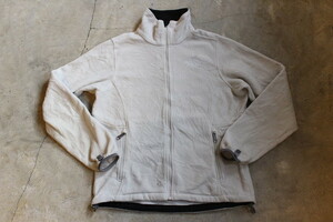 THE NORTH FACE フリースジャケット AU465876 ホワイト ジップアップ ノースフェイス size S/P ジャンク扱い