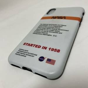 iPhone XS ケース NASA オフホワイト ホワイト 送料無料