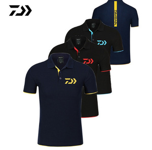 Daiwa Breathable Clothing Short Sleeve Quick Dry Clothing Fishing Tshirt Men Fishing Clothes Outdoor Sport Shirt Polo T-shirt