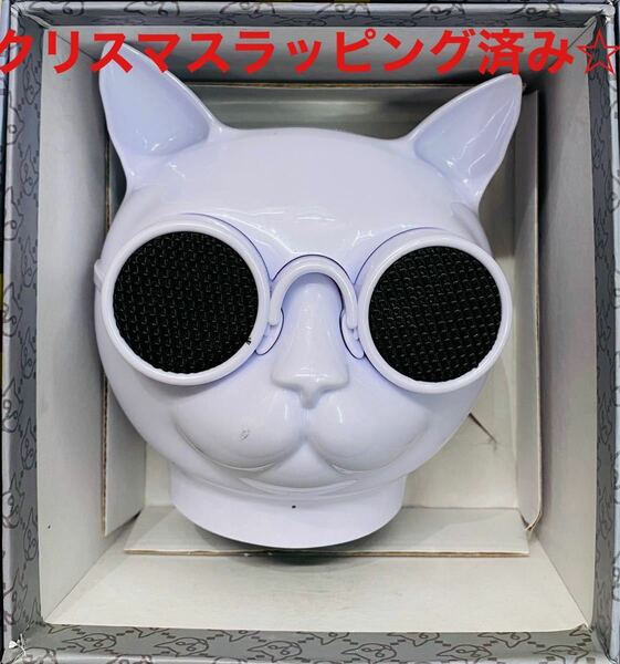 Cat Shape ステレオワイヤレス Bluetooth スピーカー　ホワイト