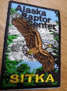 SITKA◆新品　アメリカ　アラスカ　鷲　ワシ　Alaska Raptor Center猛禽類　自然保護　刺繍ワッペン◆サバゲー・コスプレ・ミリタリー