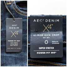 タグ付き AEO ハイライズ キック クロップ カットオフデニム ジーンズ 未使用 アメリカンイーグル HI-RISE KICK CROP AMERICAN EAGLE_画像8