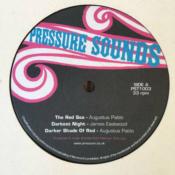 ★送料込み/Aquarius Sampler/DUBBY【Augustus Pablo/The Red Sea/Song Of The East】10inch Pressure Sounds UK！DARKER SHADE OF BLACK！