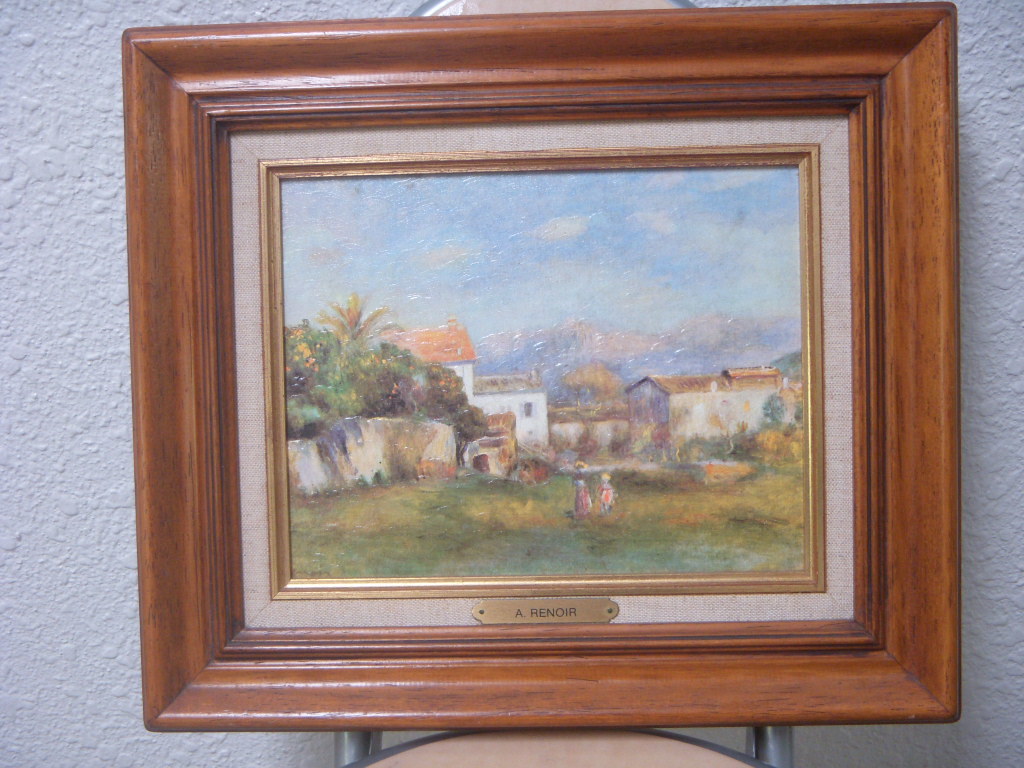 Sen Sakura copy of French painting by Pierre A. Renoir, Painting, Oil painting, Nature, Landscape painting