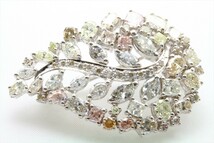 天然　カラー ダイヤモンド 4.83ct　ブローチ&ペンダント K18WG 新品 レディース_画像4