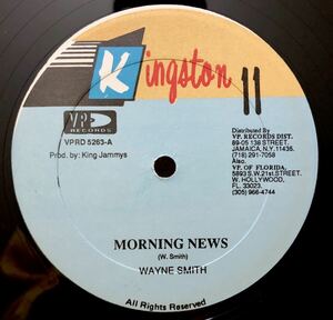 倉庫出 当時物 シュリンク 1994 Wayne Smith / Morning News b/w Wayne Paisley / Stranger Kingston 11 VP VPRD 5263 Original US 絶版